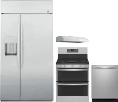 4 Piece Package Includes Refrigerator, Range, Hood And Dishwasher